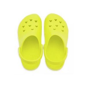 neon yellow disney crocs